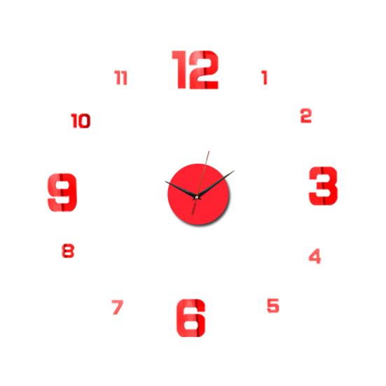 Wall Clock Frameless Home Decoration Acrylic Mirror Stickers 3D Digital Hanging Clock Modern Art Decal for Living Room