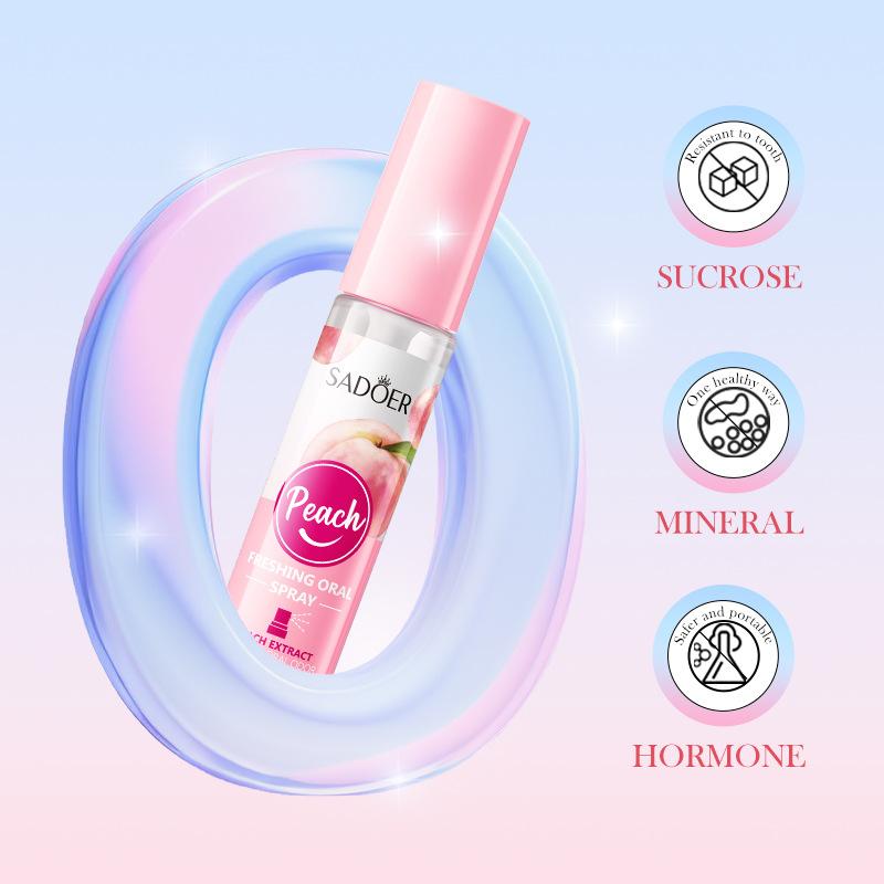 Peach Fresh Oral Spray, Fresh Breath and Bad Breath Elimination Spray for Oral Care,