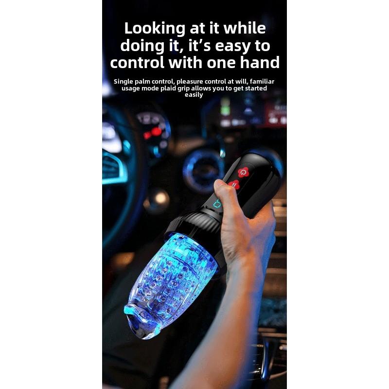 Airplane Cup Torch Automatic Telescopic Rotating Vibrating Male Masturbation Trainer Sex Products