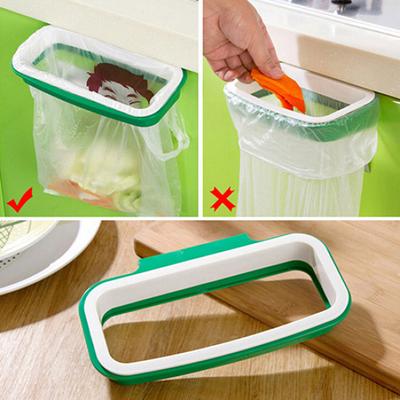 Kitchen Door Back Hanging Style Cabinet Stand Trash Garbage Bags Support Holder