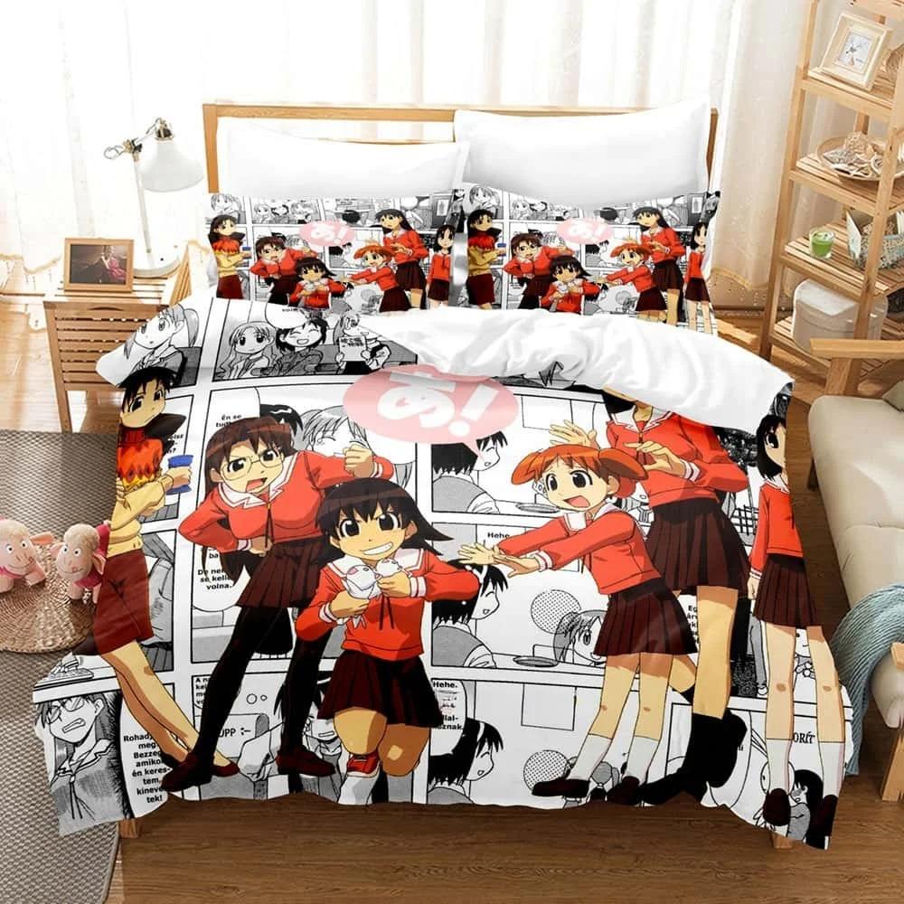Fashion Anime Kawaii Girl Azumanga Daioh Bedding Set Single Twin Full Queen King Size Bed Set Adult Kid Bedroom Duvet Cover Sets