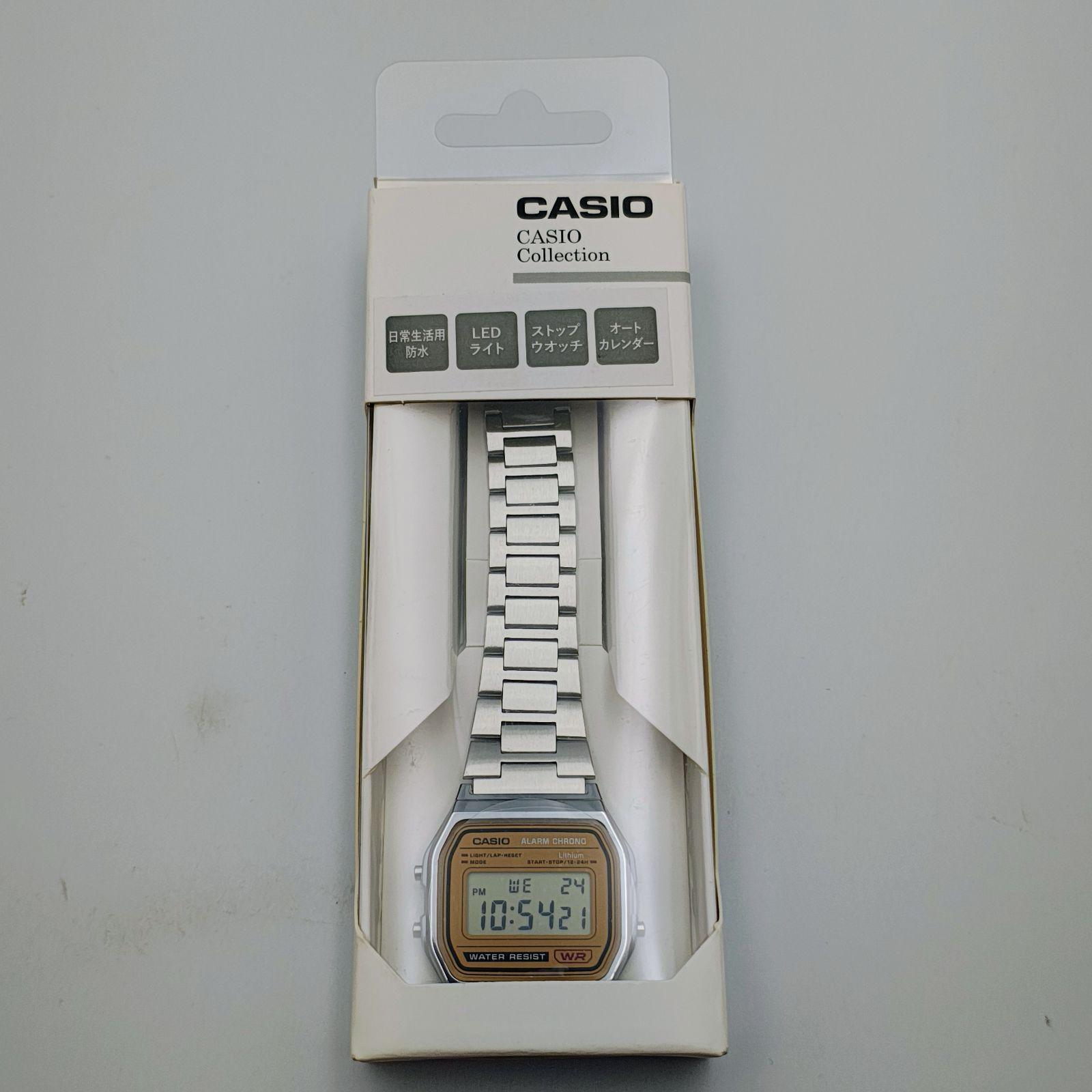 Used CASIO Casio watch A158WEA-9JH 4549526396335 Gold Digital Standard Cheap Casio New [WJ225]