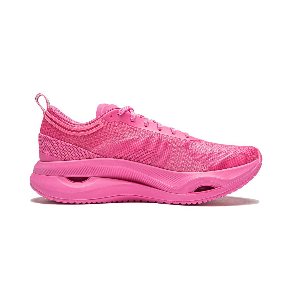 Li Ning Cushioning Slip Resistant Abrasion Resistant Lightweight Rebound Low Top Casual Running Shoes Women's Pink ARHU006-4