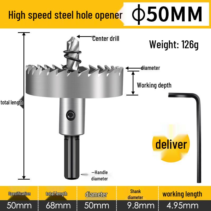 Stainless Steel High-Speed Hole Saw for Sheet Metal and Aluminum Drilling
