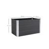 Plant Trough - MUVOE - Raised In WPC and Aluminum - Grey - 100x50x50cm - Weather-resistant