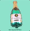 Champagne Glass & Wine Bottle Shaped Birthday Party Foil Balloons