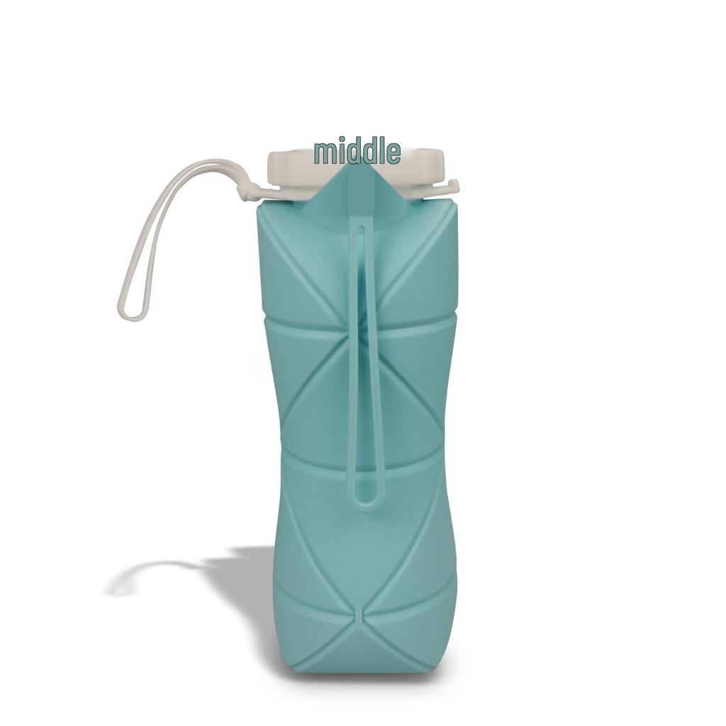 Silicone Folding Water Cup - Portable Diamond Design, Large Capacity Sports Cycling Bottle