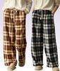 Beatgos Loungewear Pajamas for Men and Long Loose for Fall and Winter White Size Women, Fluffy, Warm, Sleeve, Fit, (CL01 & Black, XL)