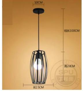Restaurant Chandelier LED Creative Personality Single-head Restaurant Lamp Industrial Style Modern Simple Aisle Bar Lamp