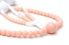 Soka Gakkai Prayer Beads New Member Present Gongyo 3 Piece Set for Women Prayer Beads Pink Coral Prayer Bead Holder Dot Blue
