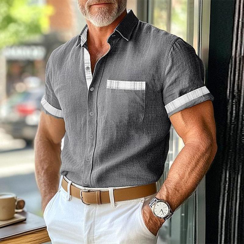 

Летние повседневные мужские льняные рубашки винтажные на пуговицах с отложным воротником кардиган топы мужская мода пэчворк льняная рубашка 3XL серый