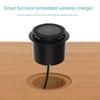 3 in 1 Wireless Charger Built in Type-C USB Ports Desktop Embedded Charging Station for iPhone 13 Xiaomi Airpods Mobile Phone