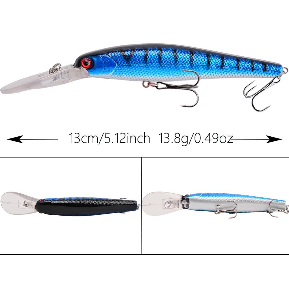 Deep Diving Bionic Minnow Lure - 13cm/13.8g Floating Fishing Lure