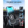 Wireless Car Charger Mount, Max 15W Fast Charging Car Phone Holder Charger, Phone Mount for Car Air Vent Compatible with iPhone 16 15 14 13 12 11 Pro