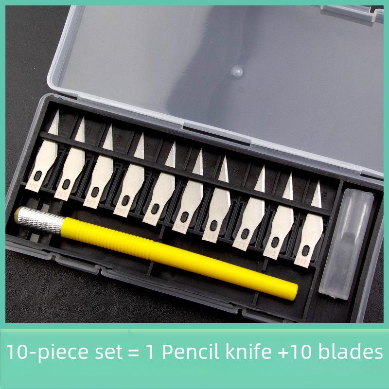 13-Piece Carving & Utility Knife Set with Detergent Bottle, Film, and Paper Cutting Tools