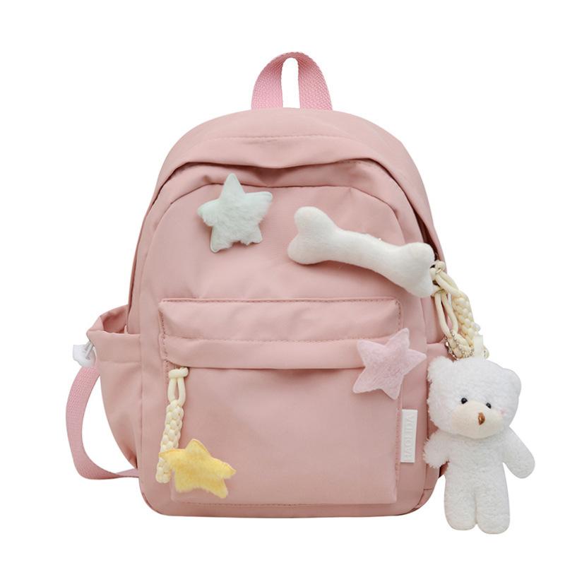 Small fresh sweet large capacity backpack for class commuting primary school student school bag light outdoor leisure travel backpack