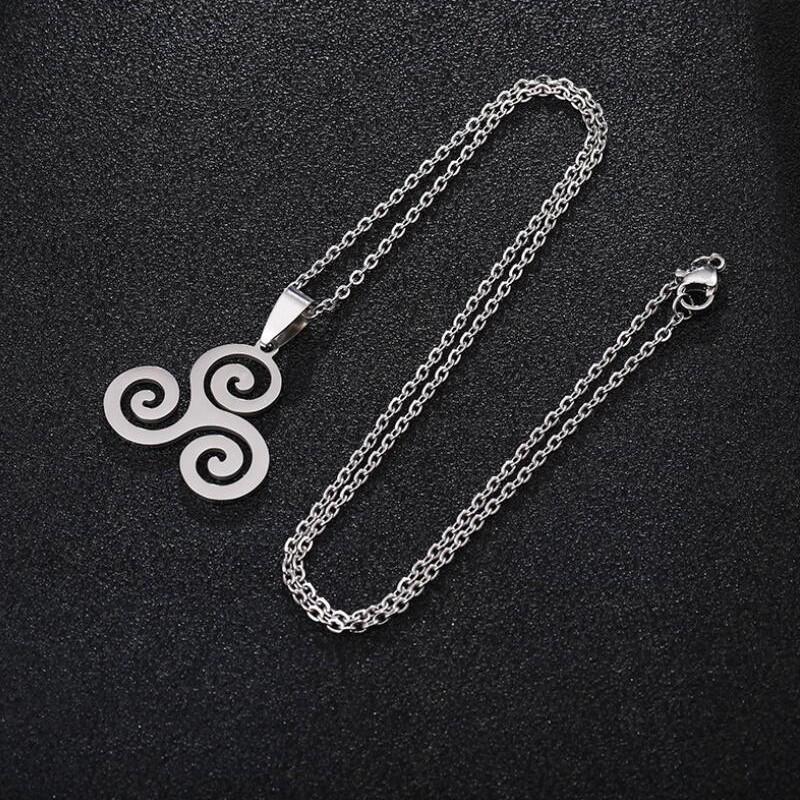 Stainless Steel Unisex Hip Hop Wolf Pendant Necklace