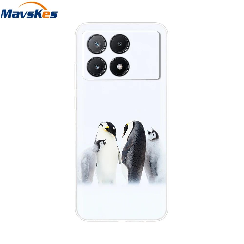 For Xiaomi Poco X6 Pro Case TPU Soft Painted Phone Cases For Xiomi Poco X6 PocoX6 Pro 5G Silicone Cover Flower Fundas Protective