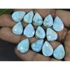 12X16MM Blue Larimar Natural Cabochon Pear Loose Gemstone Lot 13Pcs 102Cts. A-56