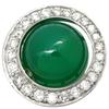 NON BRAND Chalcedony DiamondPendant top Pt950/diamond Array