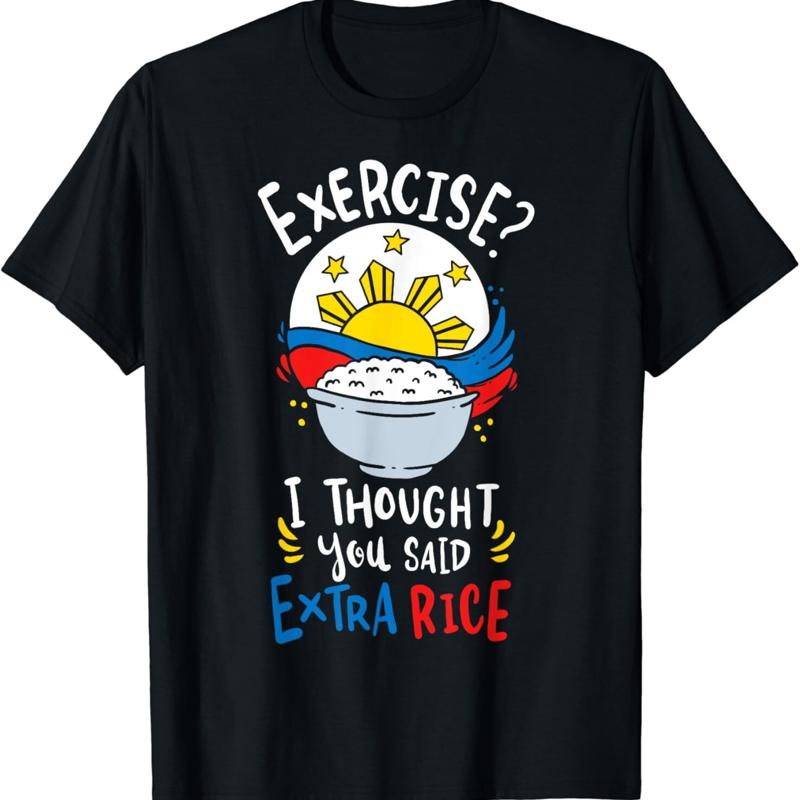 

Philippines Rice Funny Saying T Shirt - Men s Summer Cotton Graphic Tee S разноцветный