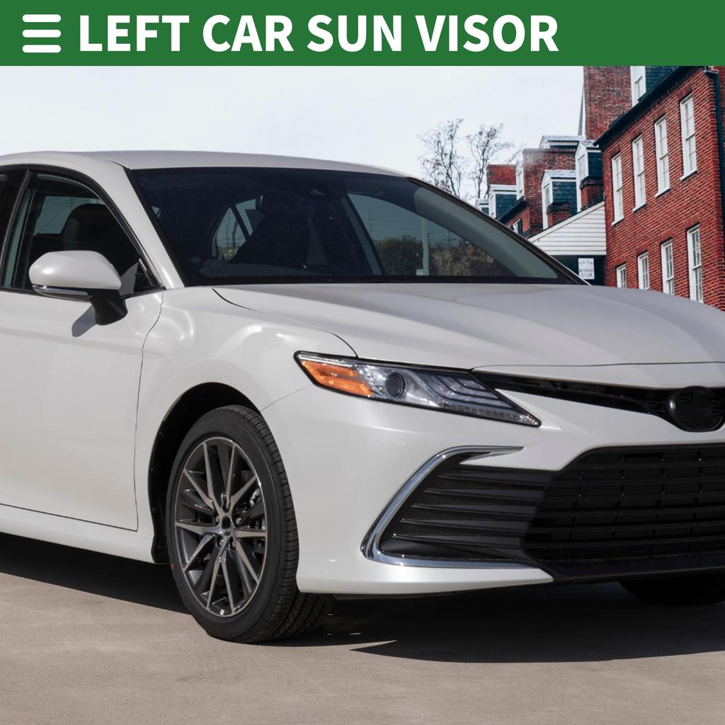 Motoforti Left Driver Sidecar Sun Visor Assembly with for Toyota Camry Part Numbers Mirror, Plastic, 12-17, Gray,