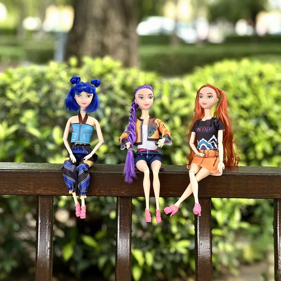 NEW Anime KPop Demon Hunters Doll Vinyl Toy Rumi Mira Zoi Character Vinyl Mask Figurine Collection Model Doll Toys Birthday Gift