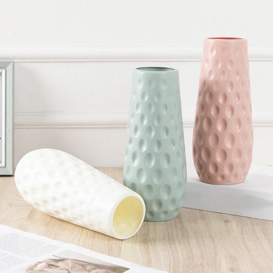 Nordic Style Flower Vase Unique Texture Smooth Edge Modern Flower Container Flowerpot Desktop Decoration