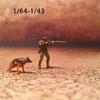 2 Pieces and Dog Miniature Figures Diorama Painted Small Mini People Figurines for Games Crafts