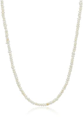 Shop Freshwater Pearl Baroque Pearl Necklace for Metal Made In Japan Nif0066 Silver 50cm [Jewelry M] Women, Simple, Hypoallergenic,