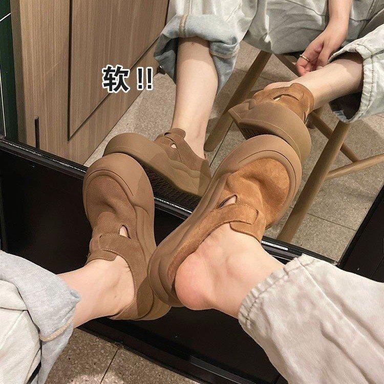 It'S So Comfortable~ 4Cm Flat-Bottomed Casual Single Shoes With A Big Head And Comfortable Loafers For Women