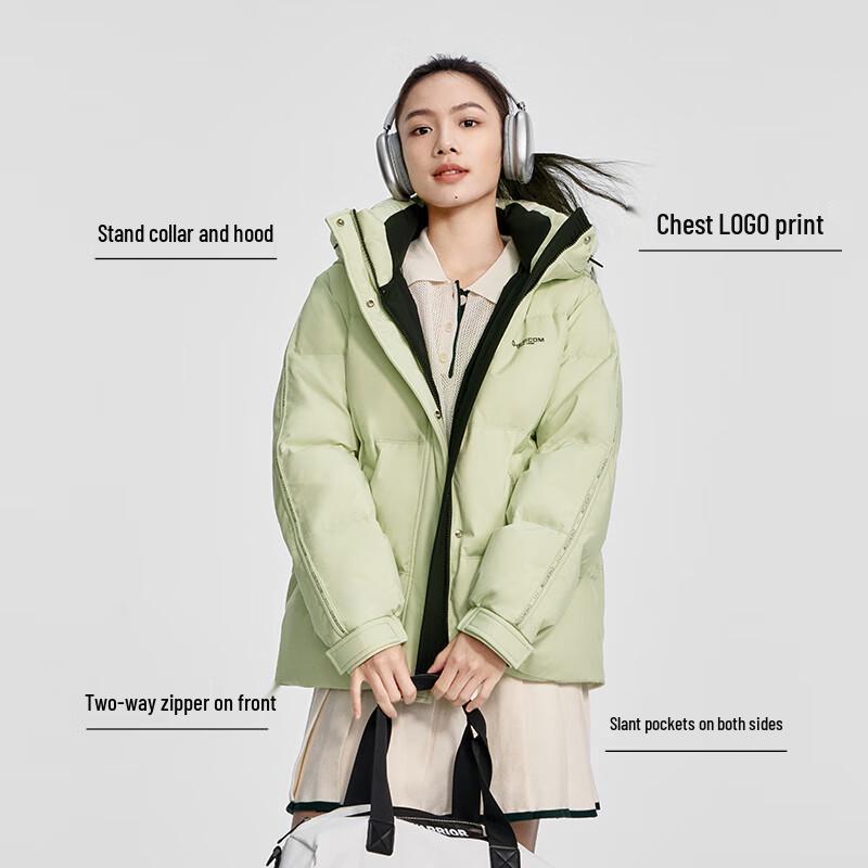 Qianrengang Women's Short Hooded Down Jacket Y308125Y