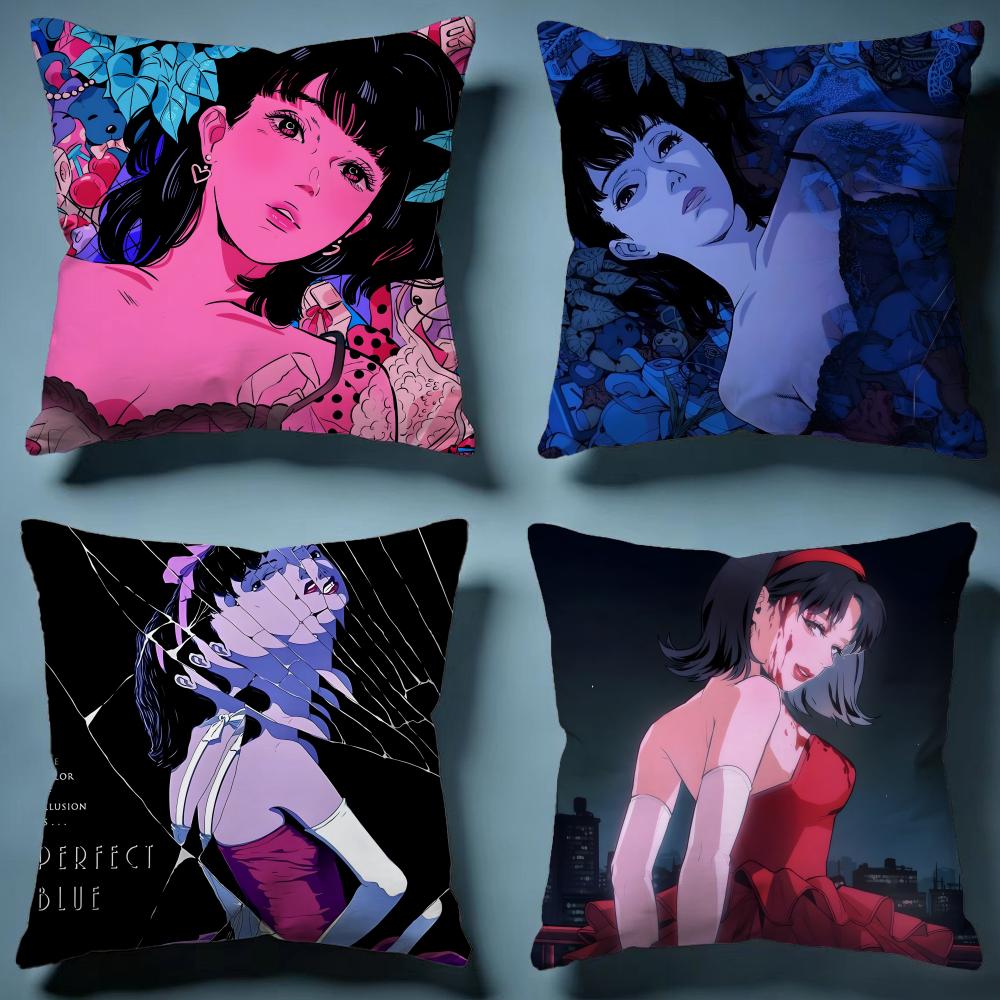 Trendy Pperfect Blueew Cushion Cover Soft Decorative Pillow Case Suitable for Bedroom Sofa Car Travel Use