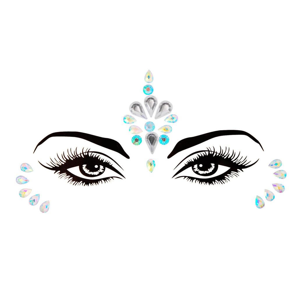 Crystal Tattoo Sticker Glitter Eyeliner Eyebrow Makeup Face Eyes Diamond Temporary Tattoo Rock Rhinestone 3D Eyeliner Stickers