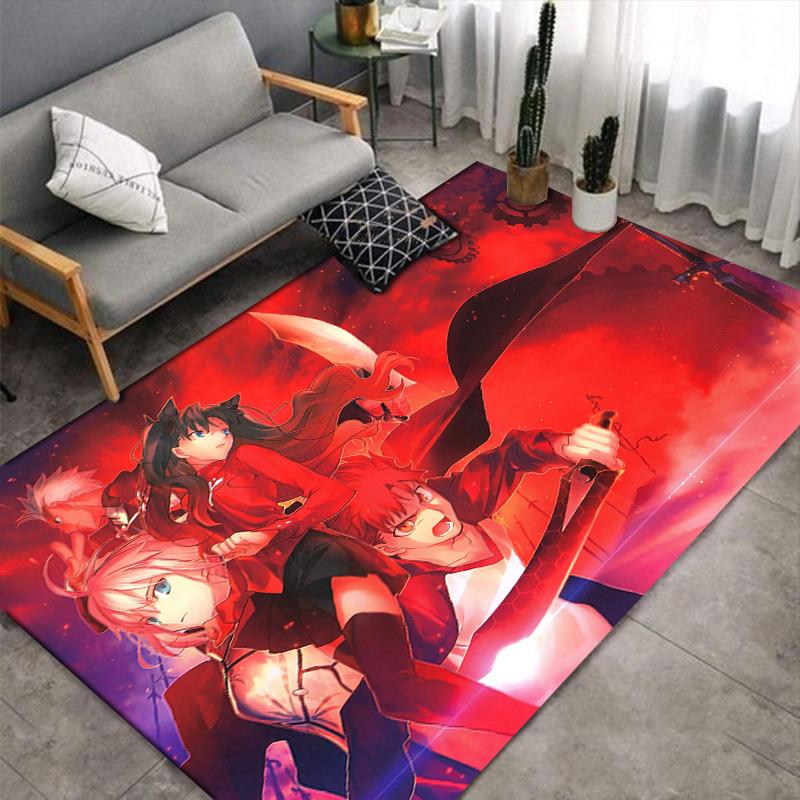 Fate Shirou Emiya anime Carpet multi-size Carpet for Living Room Bedroom Kid's Room Home Decor Area Rug Non-slip Mat Sofa Mat