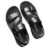 2025 Men's Sandals Solid Color PU Leather Men's Summer Shoes Casual Comfortable Open Toe Sandals Soft Beach Shoes Men's Sandal