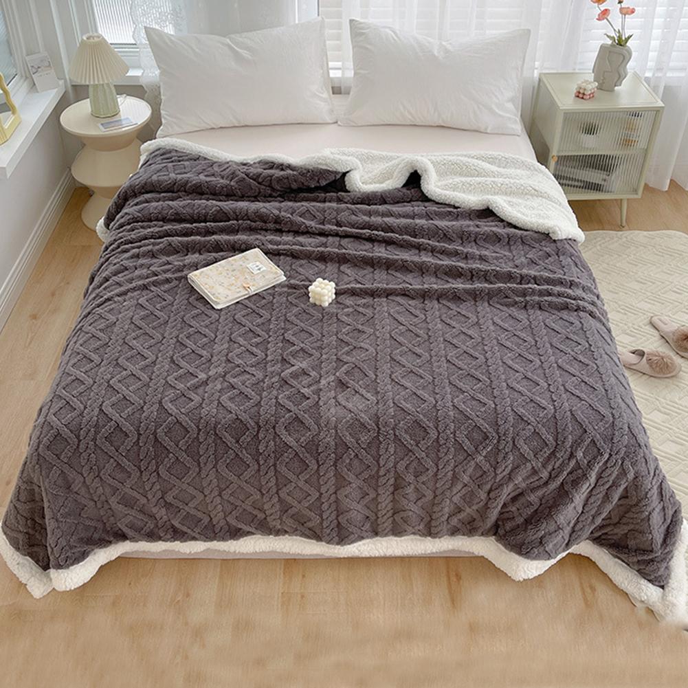 Winter Thick Blanket Comfortable Lamb Fleece Throw Blanket Cozy Home Warm Sofa Blanket Winter Warm Double Sided Throw Sofa Cover