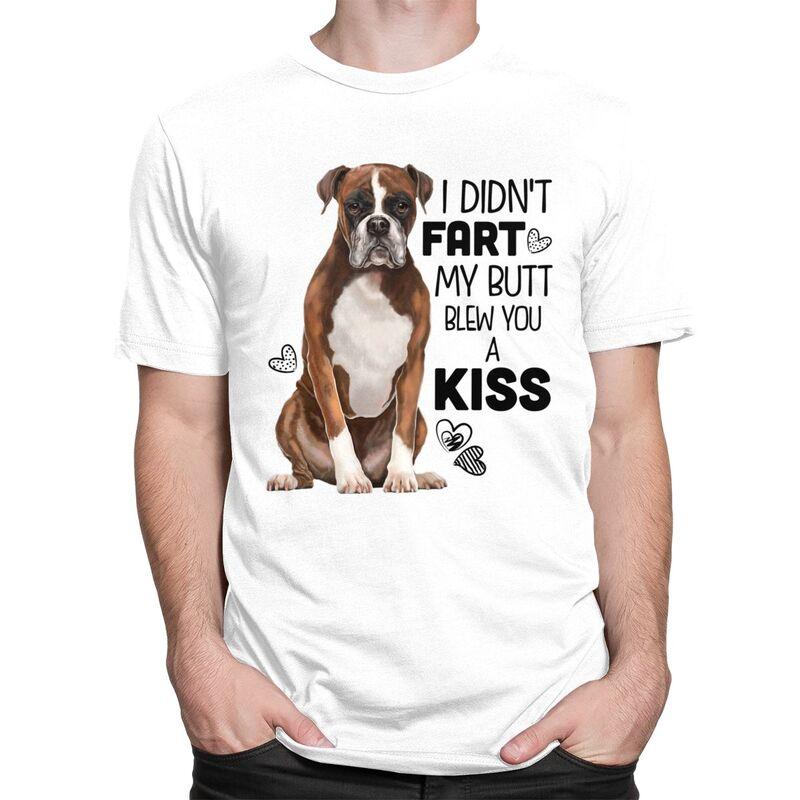 Custom Boxer Dog T Shirts Men Pure Cotton Tees Tshirt Short Sleeve Tshirt Clothing