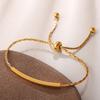 Korean Version of Simple Style Versatile Splicing Bracelet Stainless Steel Plated 18K Gold Elegant and Exquisite Design Bracelet Women