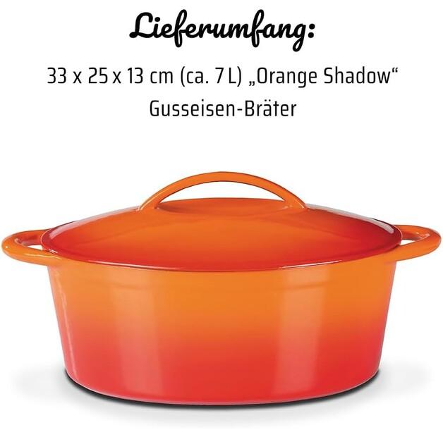 Roasting Pan GSW Shadow Oval 33×25 Cm Orange 7 L (716420)
