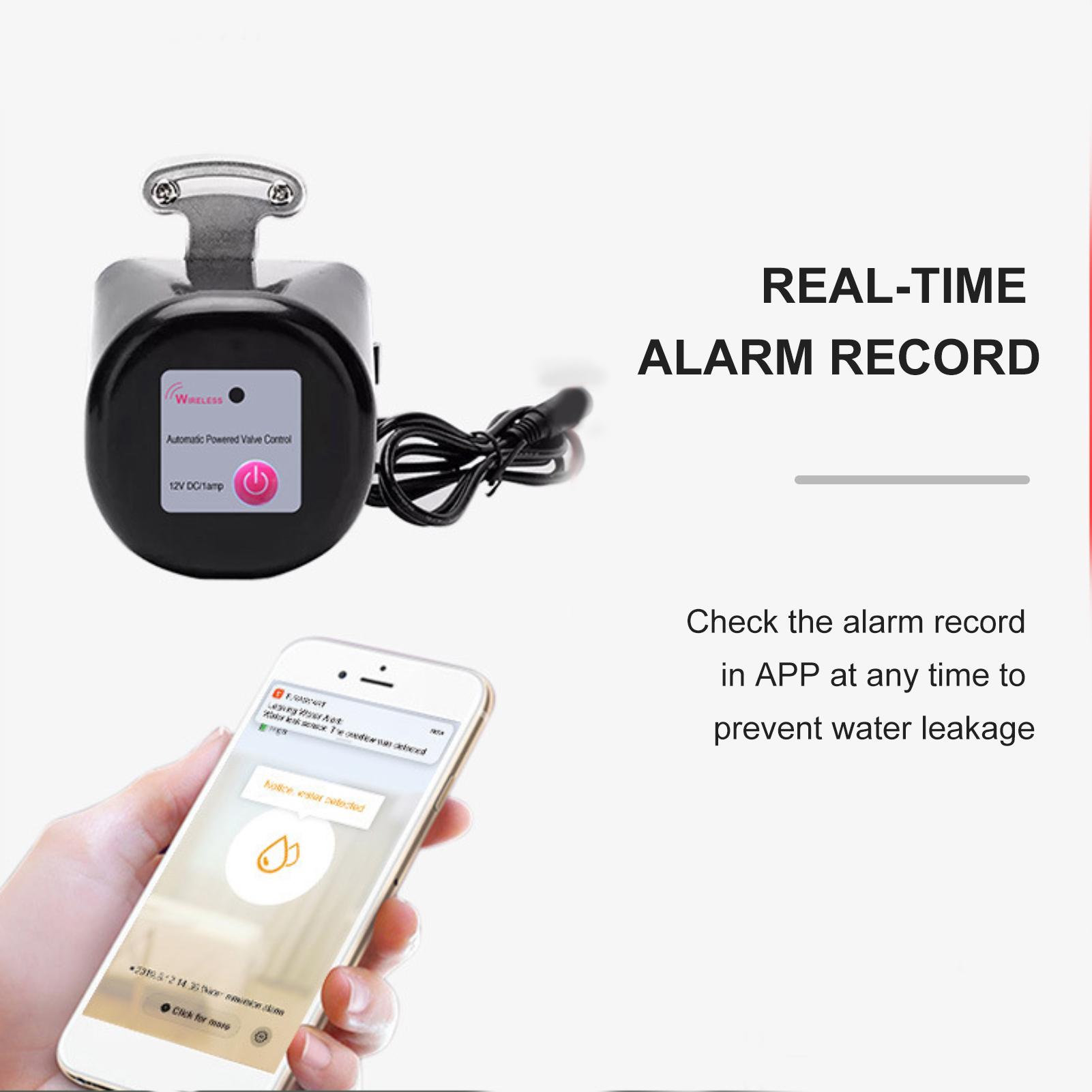 

Умный WiFi водяной клапан с таймером, контроллер автоматического перекрытия воды, домашняя автоматизация, совместимый клапан перекрытия воды чёрный