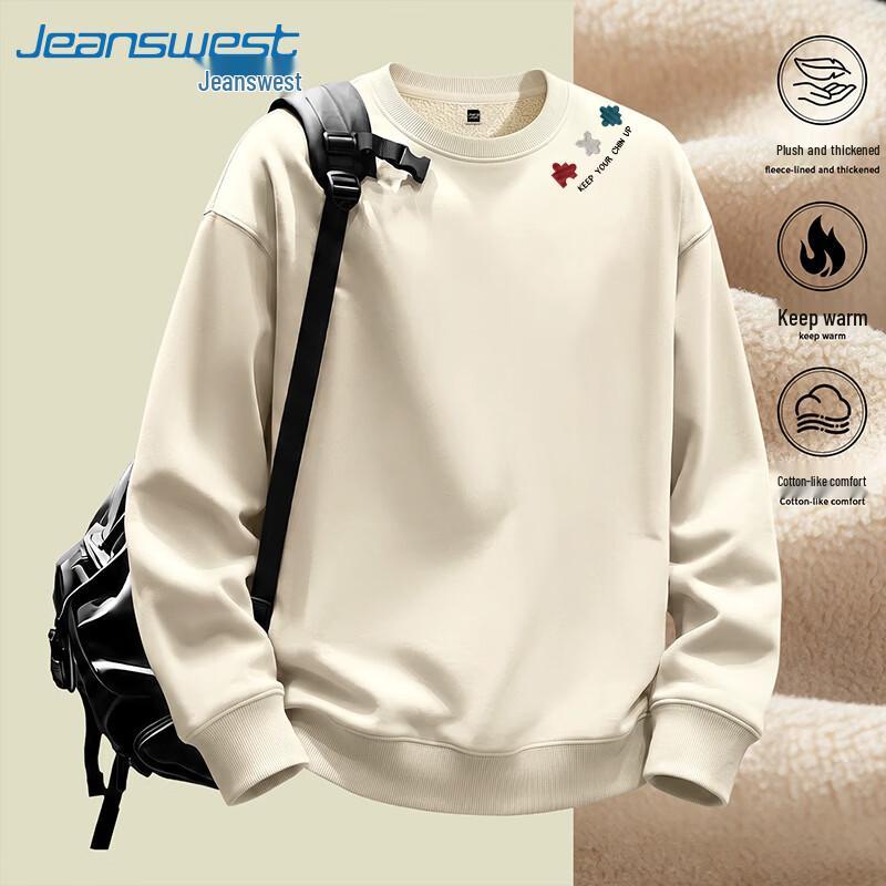 Jeanswest Unisex American-Style Heavyweight Loose Pullover Sweatshirt