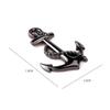 3D Metal Personality Car Stickers Boat Anchor Hooks Navy Emblem Grill Cross Badge Pirate Ship Car Body Sticker