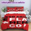 Flamengo Football Soccer Pattern Bedding,Quilt Set Quilt Cover Pillowcase Home Birthday Gift (1*duvet Cover+2*pillowcase,without Core)