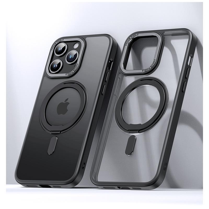 

For Apple 15ProMax Rotating Fulcrum Phone Case 15Plus Wireless Magnetic Suction Stand for IPhone14 For iPhone 11