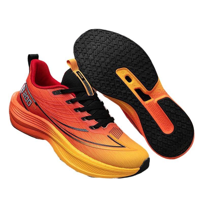 2025 carbon board running shoes men's 2025 spring mesh sports shoes men's teenagers junior high school students shock-absorbing running shoes