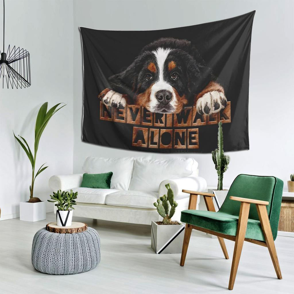 Berner Sennenhund Wandteppich Dekor Kunst Ästhetische Wandteppiche für Wohnzimmer Schlafzimmer Heimwandtuch Wandbehang