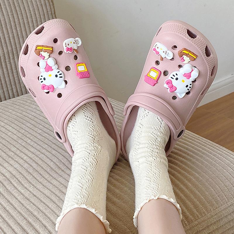 Hello Kitty Schuhanhänger-Set für ABS Wasserdichte Sandalen Dekorieren Schnallendekorationen Accessoires Spielzeug Geschenk