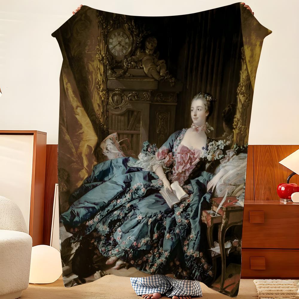 Artist F-Francois B-Boucher Throw Flannel Throw Blanket, Lightweight Cozy, Durable Washable cute Cool