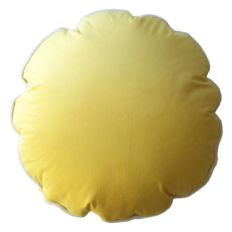 Japanese Style Round Pillow Candy Colore Soft Velvet  Cushion With Fillings Meditation Cushion Bedroom Sofa Bed Nap Pillow